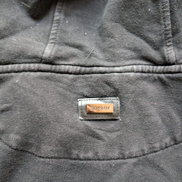 BOXRAW Lineal Oversized Hoodie • Size M • Black stretch fleece - Picture 5 of 10
